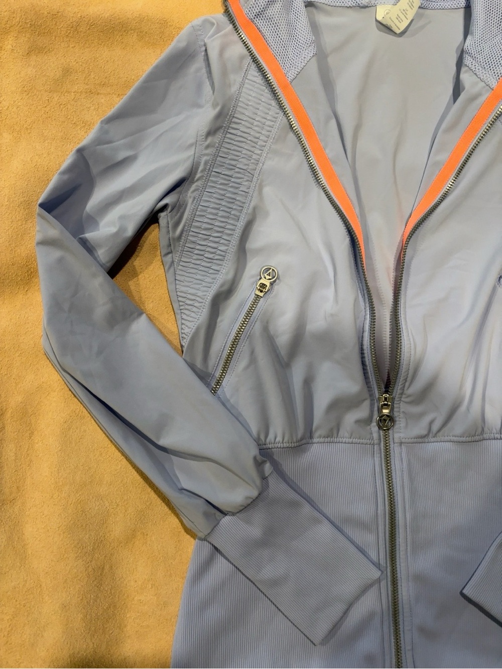 Ivivva Light Blue Jacket with Orange Trim